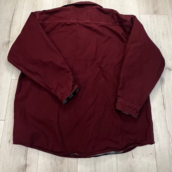 Carhartt Fleece Lined Button Down Jacket Maroon Men’s Size XLarge - Picture 2 of 7